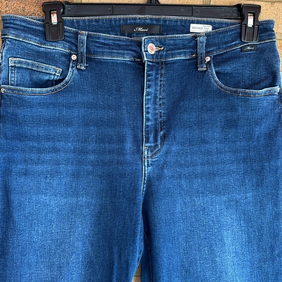 Mavi Veronica High Rise Straight Leg dark wash cotton blend premium Blue Jeans - Picture 3 of 12
